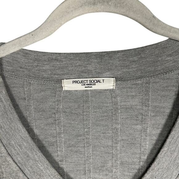 Project Social T Gray Long Sleeve Top Women's Medium - Picture 3 of 11